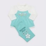 Baby Girls Princess Embroidery Cotton Two-Piece Suit Sizes 14, 16, 18
