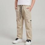 Boys Cotton Cargo Trousers - Image 5