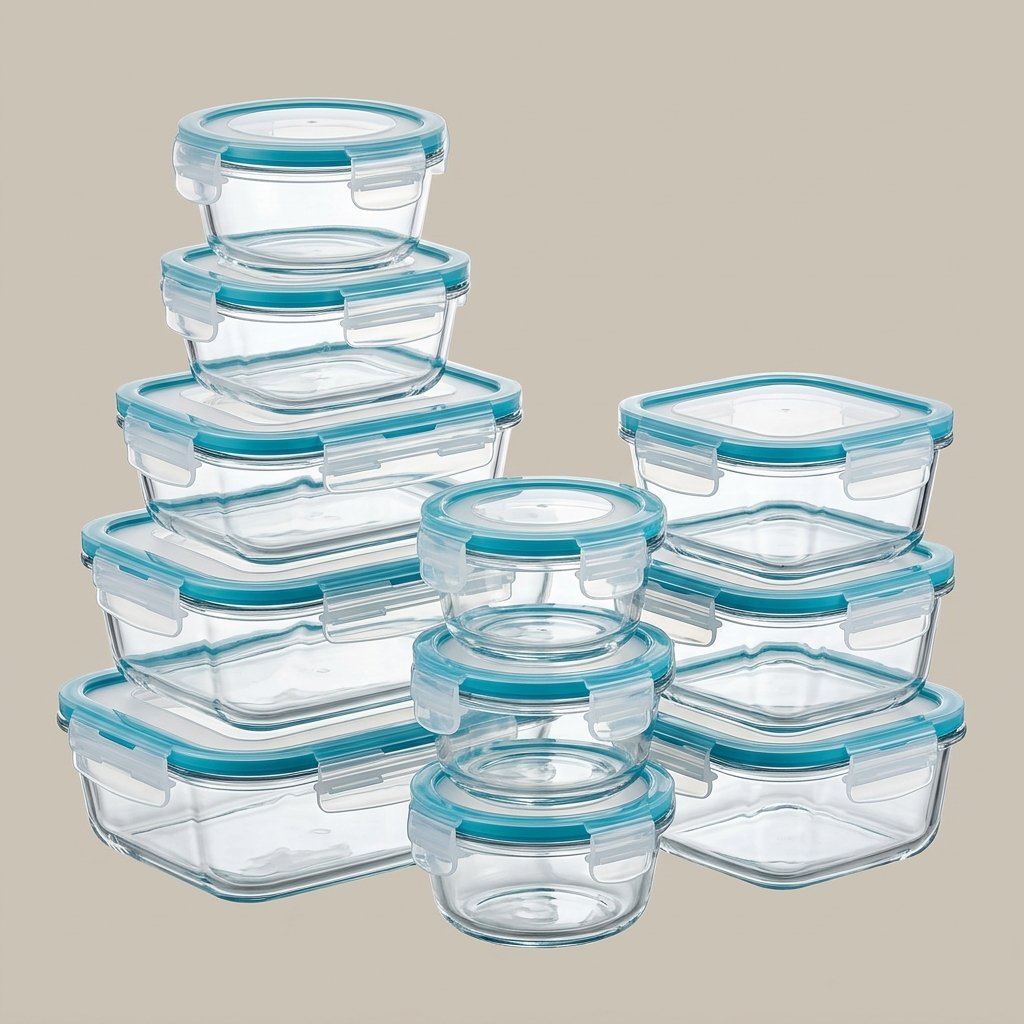 Glass Food Storage Containers with Lids Glass Food Storage Containers with Lids - Image 1
