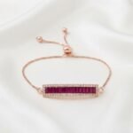 Gold Stainless Steel Colorful Crystal Floral Adjustable Bracelets (Assorted Styles & Colors) - Image 5