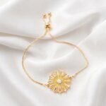 Gold Stainless Steel Crystal Charm Adjustable Bracelets (Multiple Designs) - Image 9