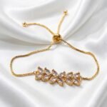 Gold Stainless Steel Crystal Charm Adjustable Bracelets (Multiple Designs) - Image 6