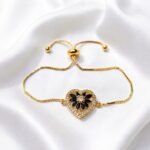 Gold Stainless Steel Crystal Charm Adjustable Bracelets (Multiple Designs) - Image 3