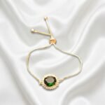 Gold Stainless Steel Crystal Charm Adjustable Bracelets (Multiple Designs) - Image 18
