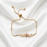 Gold Stainless Steel Crystal Charm Adjustable Bracelets (Multiple Designs) - Image 16