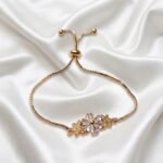 Gold Stainless Steel Crystal Charm Adjustable Bracelets (Multiple Designs) - Image 13