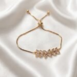 Gold Stainless Steel Crystal Charm Adjustable Bracelets (Multiple Designs) - Image 11