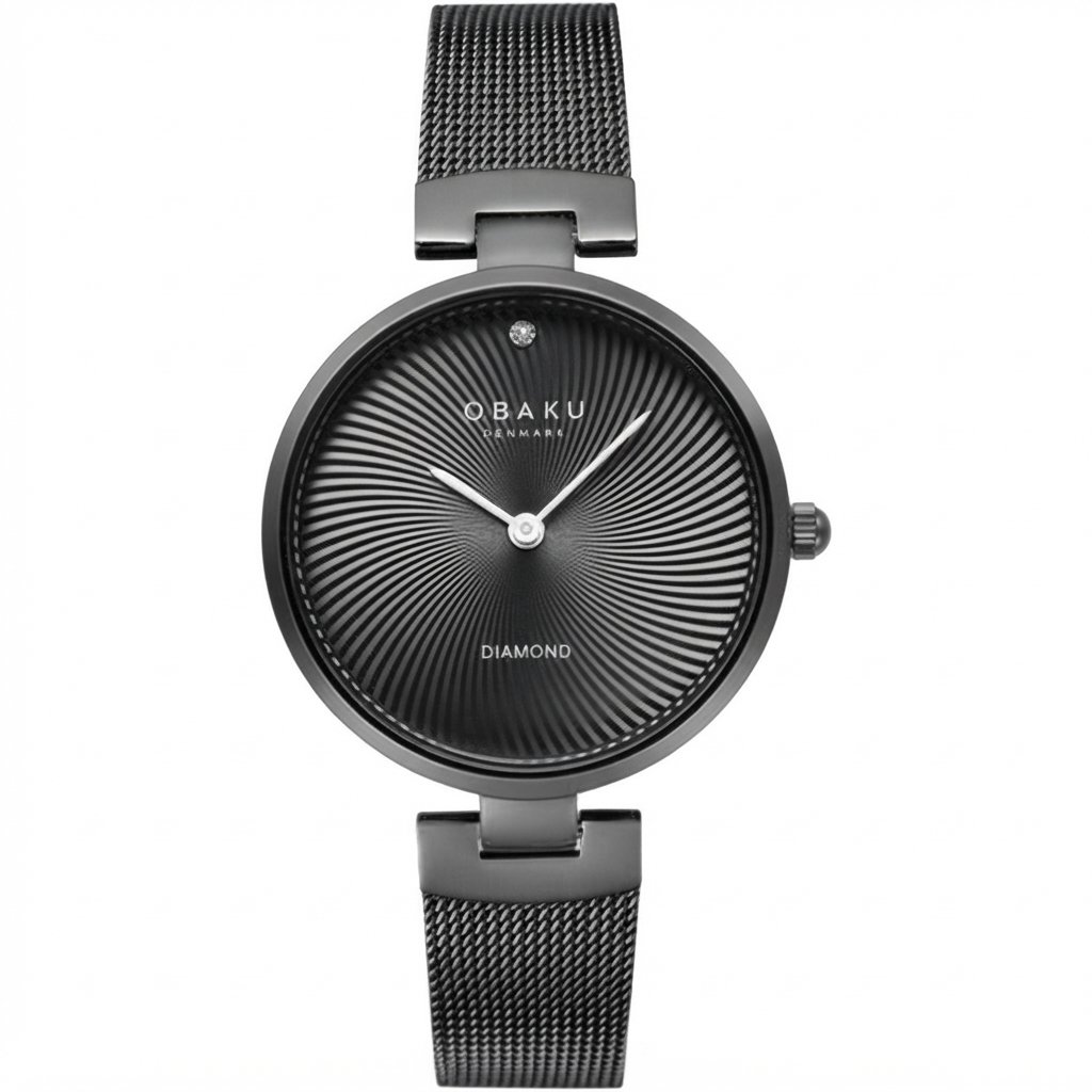 Obaku Diamant Charcoal V256LHGEMG-DSSD Women’s Watch Obaku Diamant Charcoal V256LHGEMG-DSSD Women’s Watch - Image 1