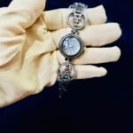 Aurex Crystal Bracelet Watch Silver Elegance